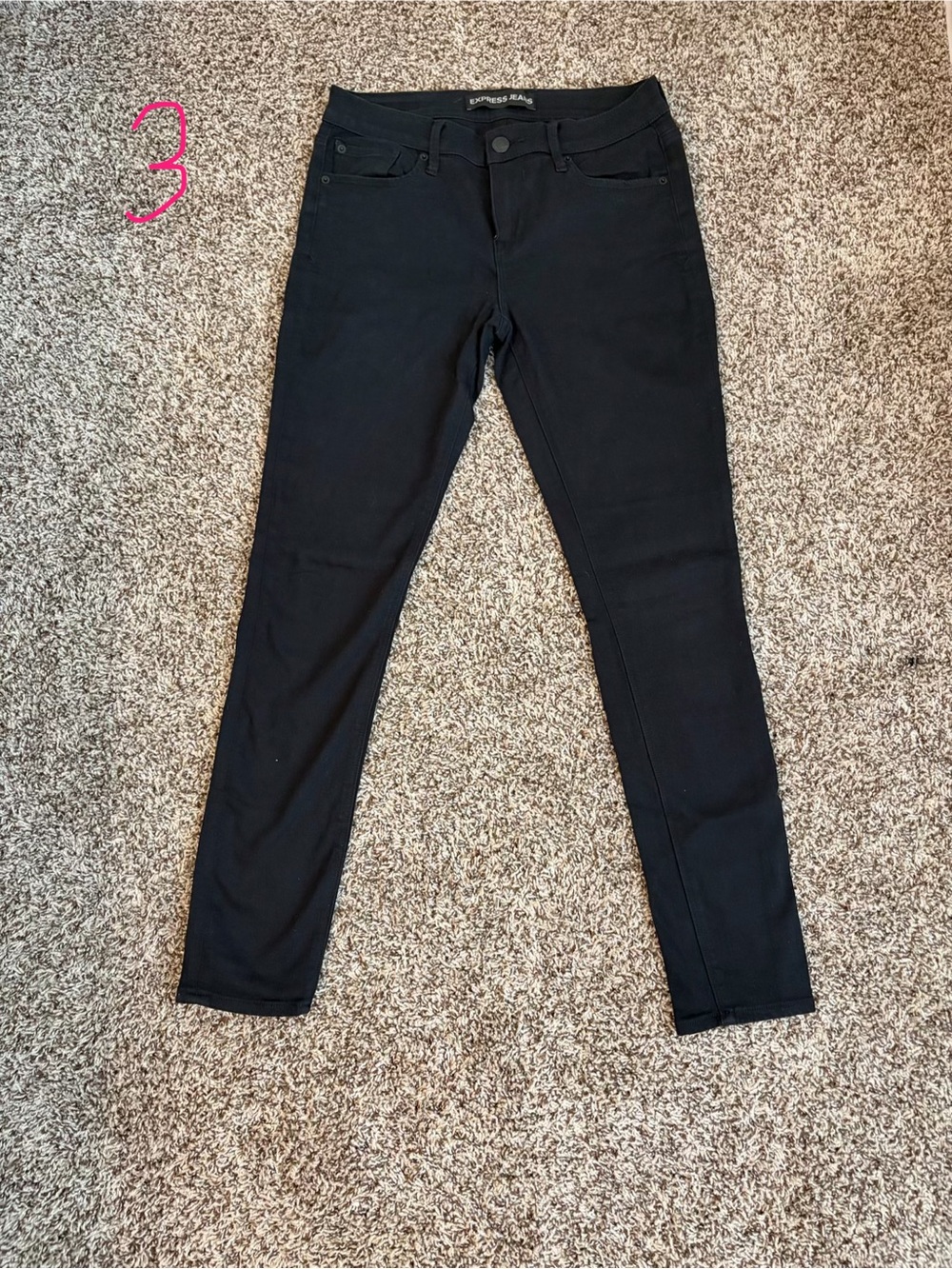 Express Black Mid-Rise Skinny Jegging